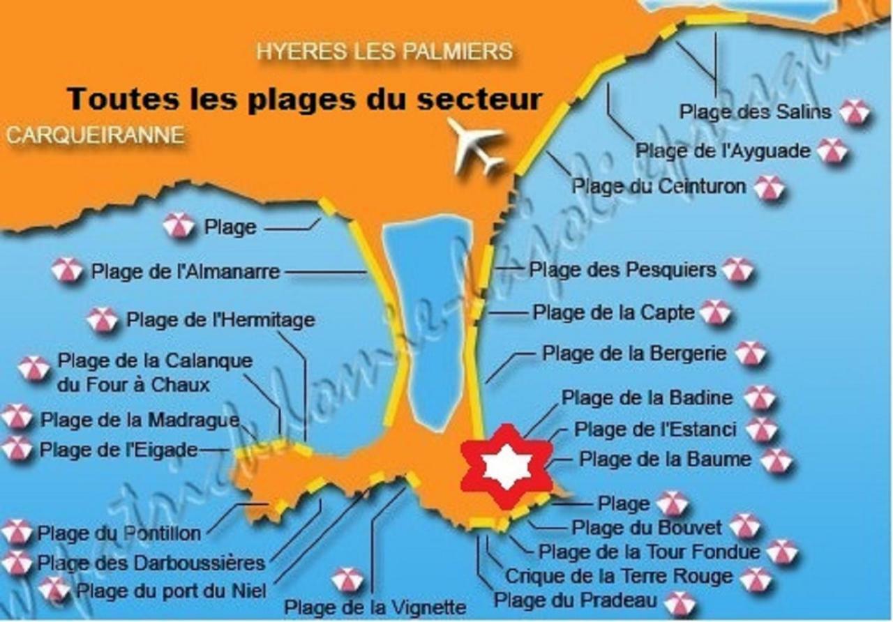 Magnifique Parc De La Presqu'Ile Avec Piscine Et Plage Face A Porquerolles ! Hyères المظهر الخارجي الصورة